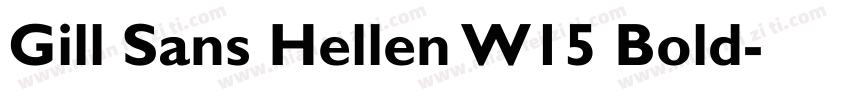 Gill Sans Hellen W15 Bold字体转换